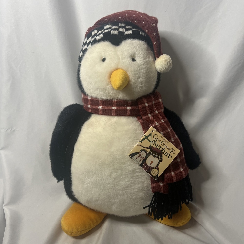 Mummford Great Christmas Tree Adventure Plush Penguin Yangjee Book‎ Stuffed Vtg
